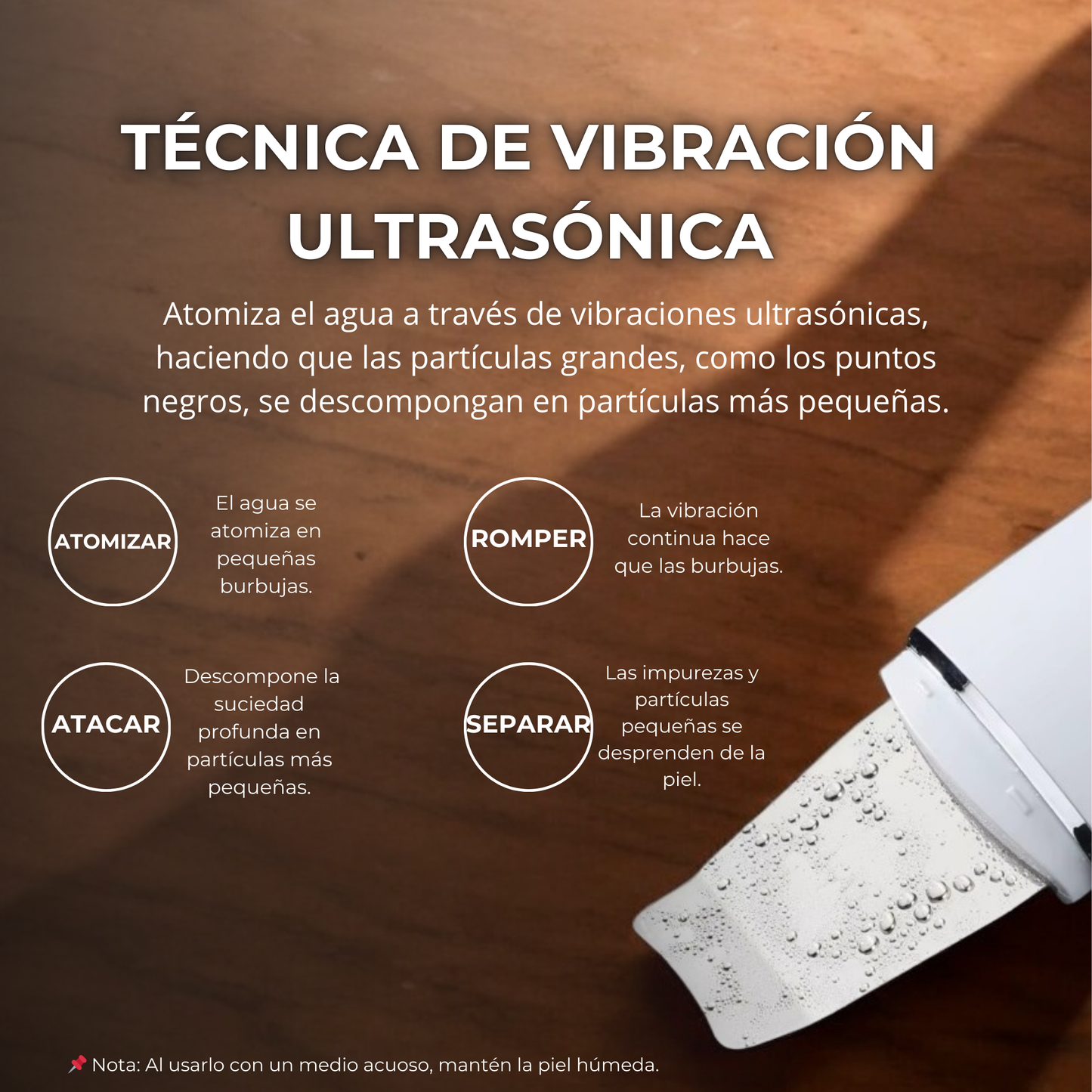 Depurador de Piel Ultrasónico 4 en 1 – Limpieza Profunda y Lifting Facial