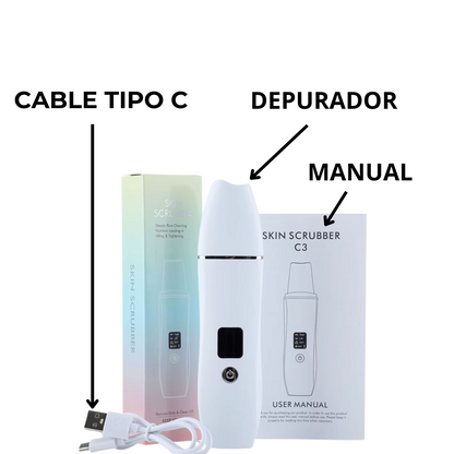 Depurador de Piel Ultrasónico 4 en 1 – Limpieza Profunda y Lifting Facial