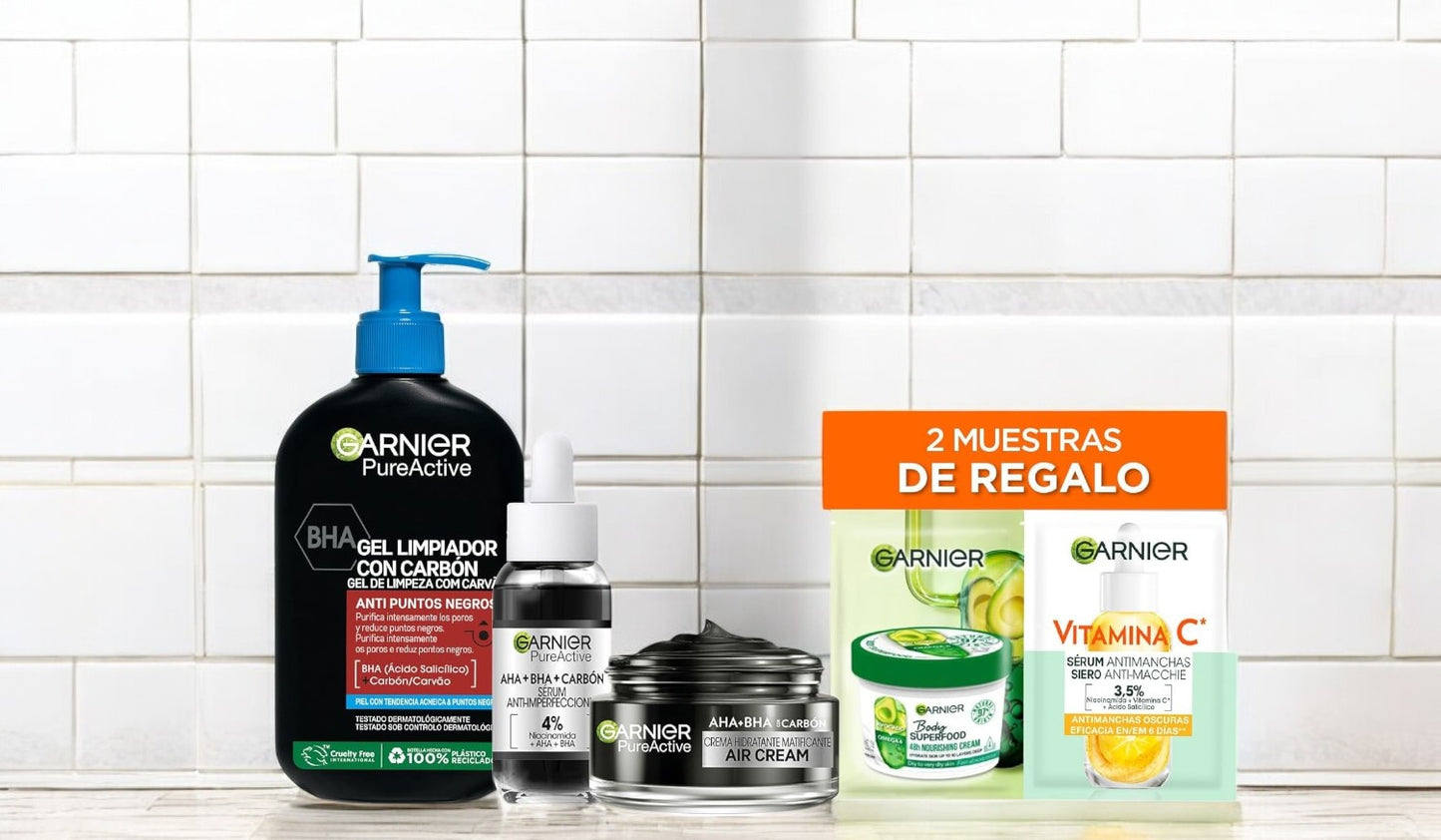 Garnier Pure Active Pack: Rutina Completa Anti-Imperfecciones